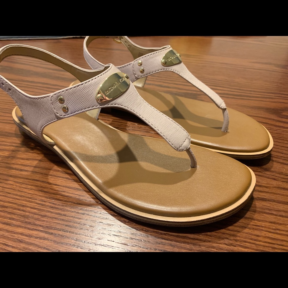 Michael Kors leather plate sandal